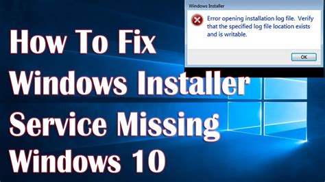 windows 10 service missing